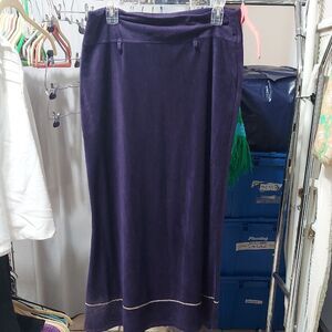 Royal purple brushed faux suade skirt invw333